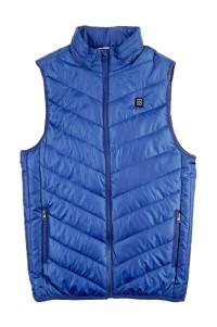製造藍色夾棉外套   訂做新款智能發熱保暖夾棉馬甲  夾棉馬甲專門店 SKVM011 45度照